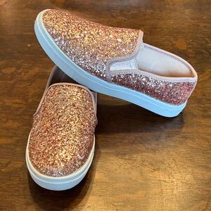 Fever Sole Pink Glitter Slip-On Shoe